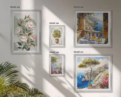 Set slika iznad kauča Slikoviti cvjetni pogledi set slika s motivom cvijeća