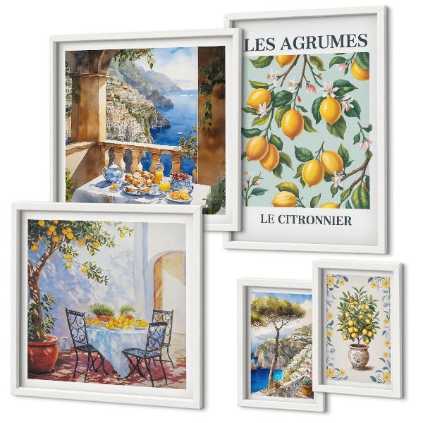 Set 5 slika u okviru Citrusne inspiracije Provanse