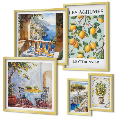 Set 5 slika u okviru Citrusne inspiracije Provanse