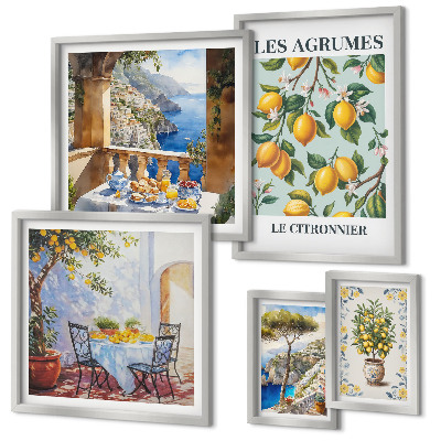 Set 5 slika u okviru Citrusne inspiracije Provanse