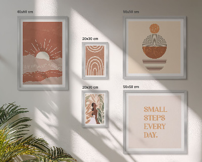 Set 5 slika u okviru Slogani pozitivnog karaktera u boho stilu