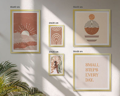 Set 5 slika u okviru Slogani pozitivnog karaktera u boho stilu