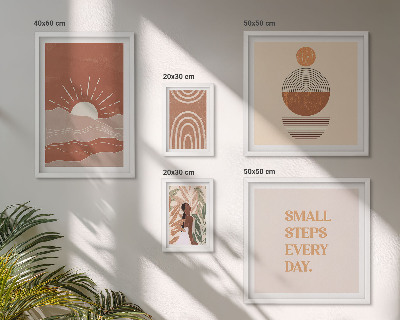 Set 5 slika u okviru Slogani pozitivnog karaktera u boho stilu