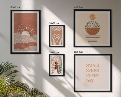 Set 5 slika u okviru Slogani pozitivnog karaktera u boho stilu
