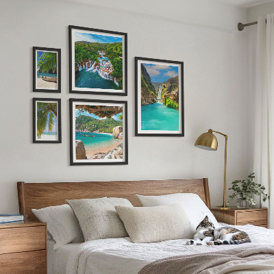 Set slika iznad kauča Plaže tropskih vodopada