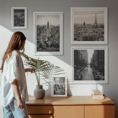 Poliptih u okviru panorame europskih gradova