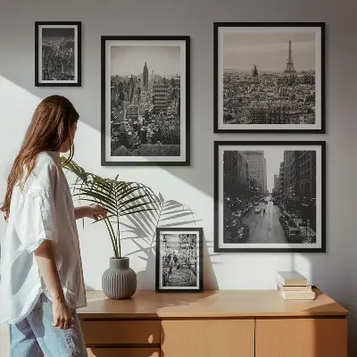 Poliptih u okviru panorame europskih gradova