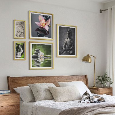 Set slika iznad kauča Opuštajuća zen atmosfera prirode