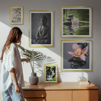 Set slika iznad kauča Opuštajuća zen atmosfera prirode
