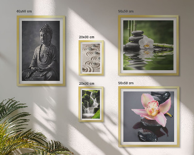 Set slika iznad kauča Opuštajuća zen atmosfera prirode