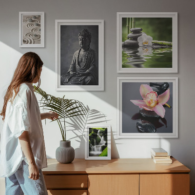 Set slika iznad kauča Opuštajuća zen atmosfera prirode