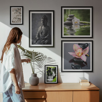 Set slika iznad kauča Opuštajuća zen atmosfera prirode
