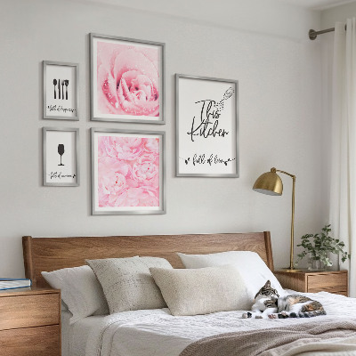 Set 5 slika u okviru Kuhinjske inspiracije, dodaci od ruža