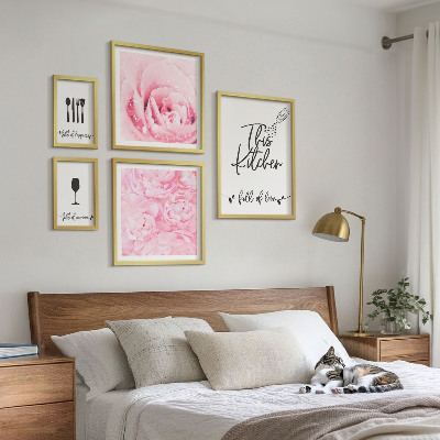 Set 5 slika u okviru Kuhinjske inspiracije, dodaci od ruža