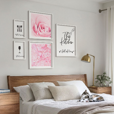 Set 5 slika u okviru Kuhinjske inspiracije, dodaci od ruža