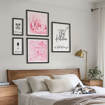 Set 5 slika u okviru Kuhinjske inspiracije, dodaci od ruža