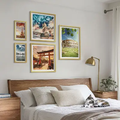 Ikone svjetske arhitekture set od 5 slika u okviru