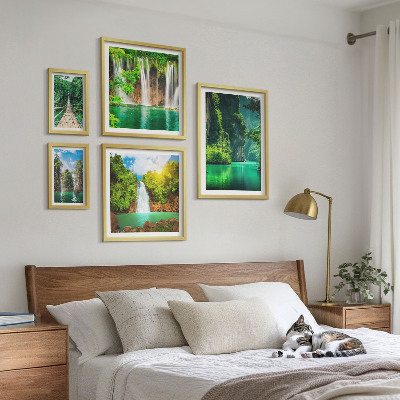 Set slika iznad kauča Zelena priroda tropskih slapova