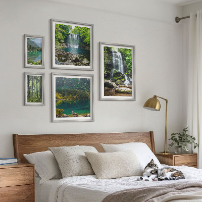 Set 5 slika u okviru Slapovi šumski krajolici priroda