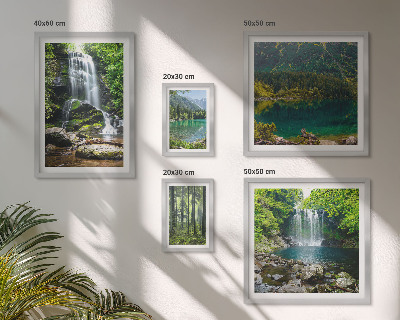 Set 5 slika u okviru Slapovi šumski krajolici priroda