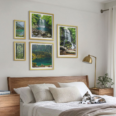 Set 5 slika u okviru Slapovi šumski krajolici priroda