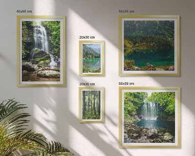 Set 5 slika u okviru Slapovi šumski krajolici priroda