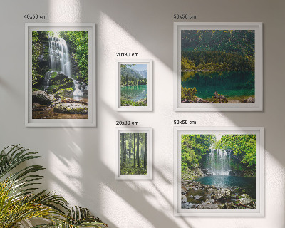 Set 5 slika u okviru Slapovi šumski krajolici priroda