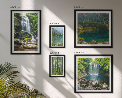 Set 5 slika u okviru Slapovi šumski krajolici priroda