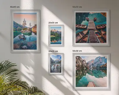 Slika planinskih jezera set za iznad kauča