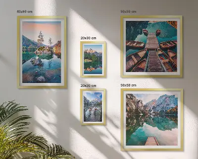 Slika planinskih jezera set za iznad kauča