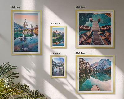 Set slika iznad kauča Slikovitost planinskih jezera