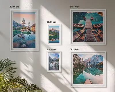 Slika planinskih jezera set za iznad kauča