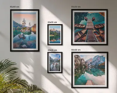 Slika planinskih jezera set za iznad kauča