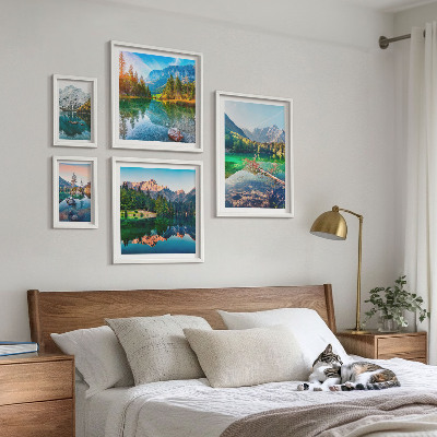 Set 5 slika u okviru Planinski krajolici, jezera, šume