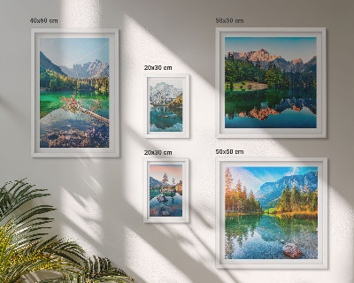 Set 5 slika u okviru Planinski krajolici, jezera, šume