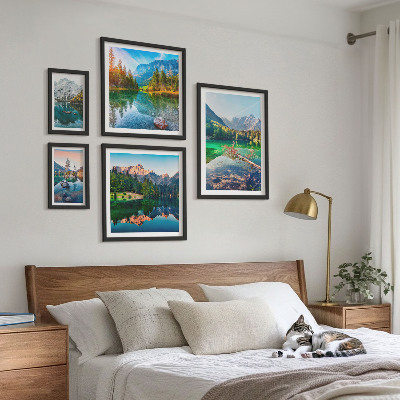 Set 5 slika u okviru Planinski krajolici, jezera, šume