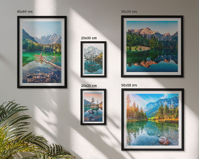 Set 5 slika u okviru Planinski krajolici, jezera, šume