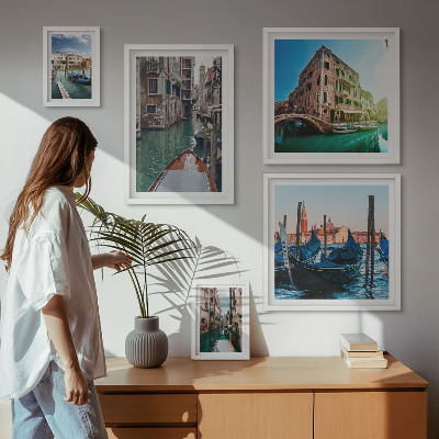 Set slika iznad kauča Šarm gondola na venecijanskim kanalima