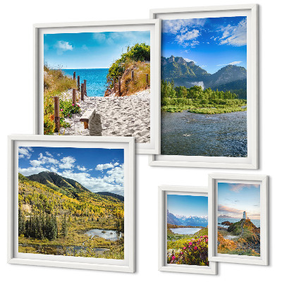 Set 5 slika u okviru Krajolici planina i plaža