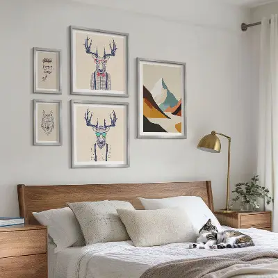 Elegantni portreti životinja poliptih u okviru