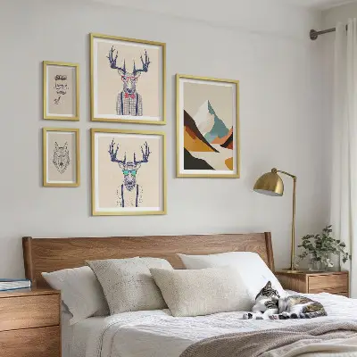Elegantni portreti životinja poliptih u okviru