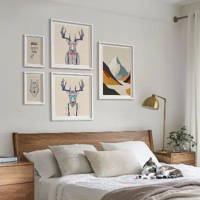 Elegantni portreti životinja poliptih u okviru