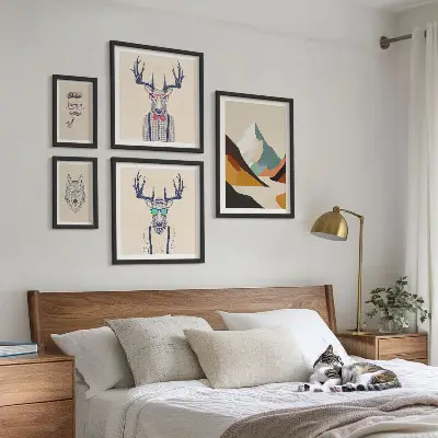 Elegantni portreti životinja poliptih u okviru