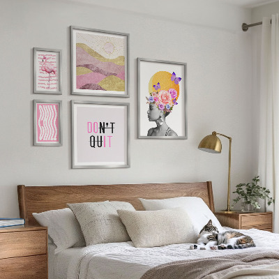 Set slika iznad kauča Inspiracije za cvijeće u boho stilu