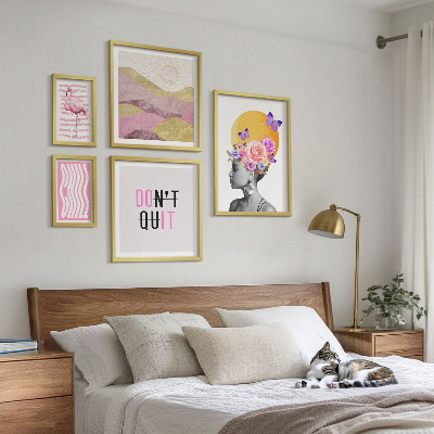 Set slika iznad kauča Inspiracije za cvijeće u boho stilu