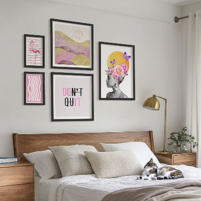 Set slika iznad kauča Inspiracije za cvijeće u boho stilu