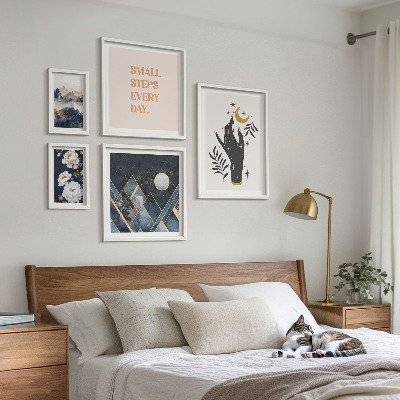 Set 5 slika u okviru Boho stil s prirodom i porukama