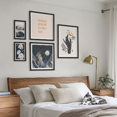 Set 5 slika u okviru Boho stil s prirodom i porukama