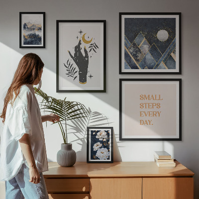 Set 5 slika u okviru Boho stil s prirodom i porukama