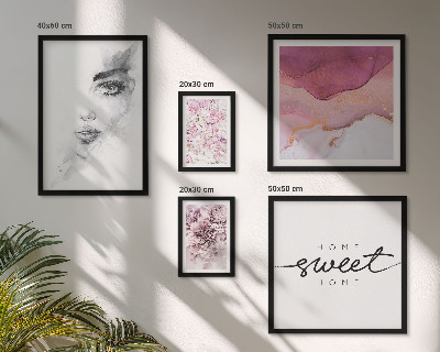 Poliptih u okviru Ženski portreti, cvijeće, pastel